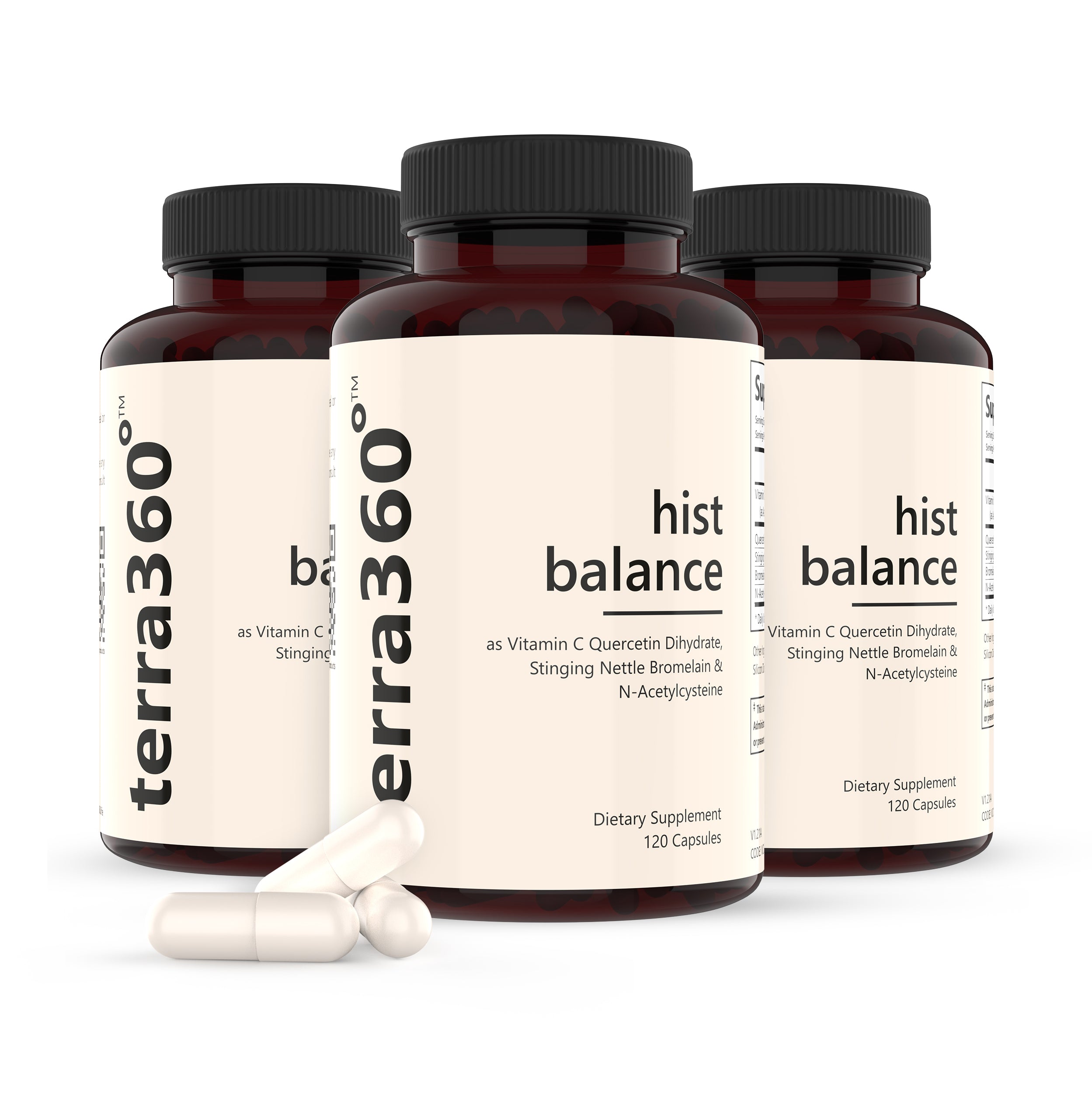 Terra360° Hist Balance - (Pack of 3) Allergy & Immune Support (120 Capsules)