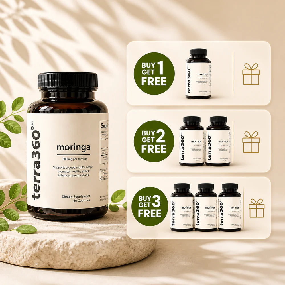 terra360° Moringa Capsules | Supports Natural Cortisol & Stress | Daily Wellness Supplement
